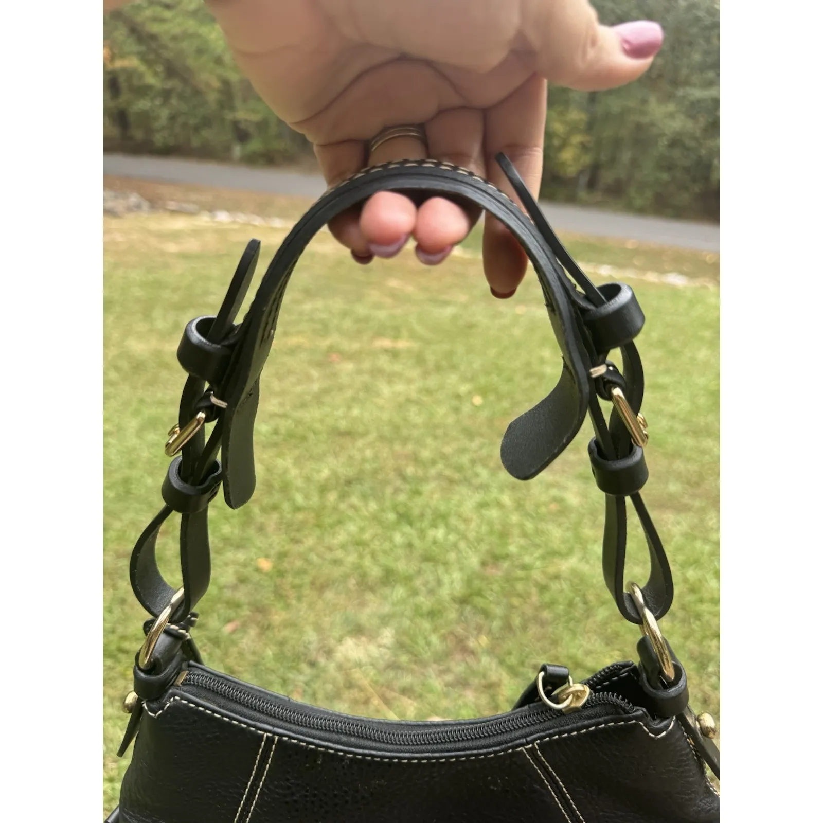 Dooney & Bourke Mini East/West Slouch Black - Image 8