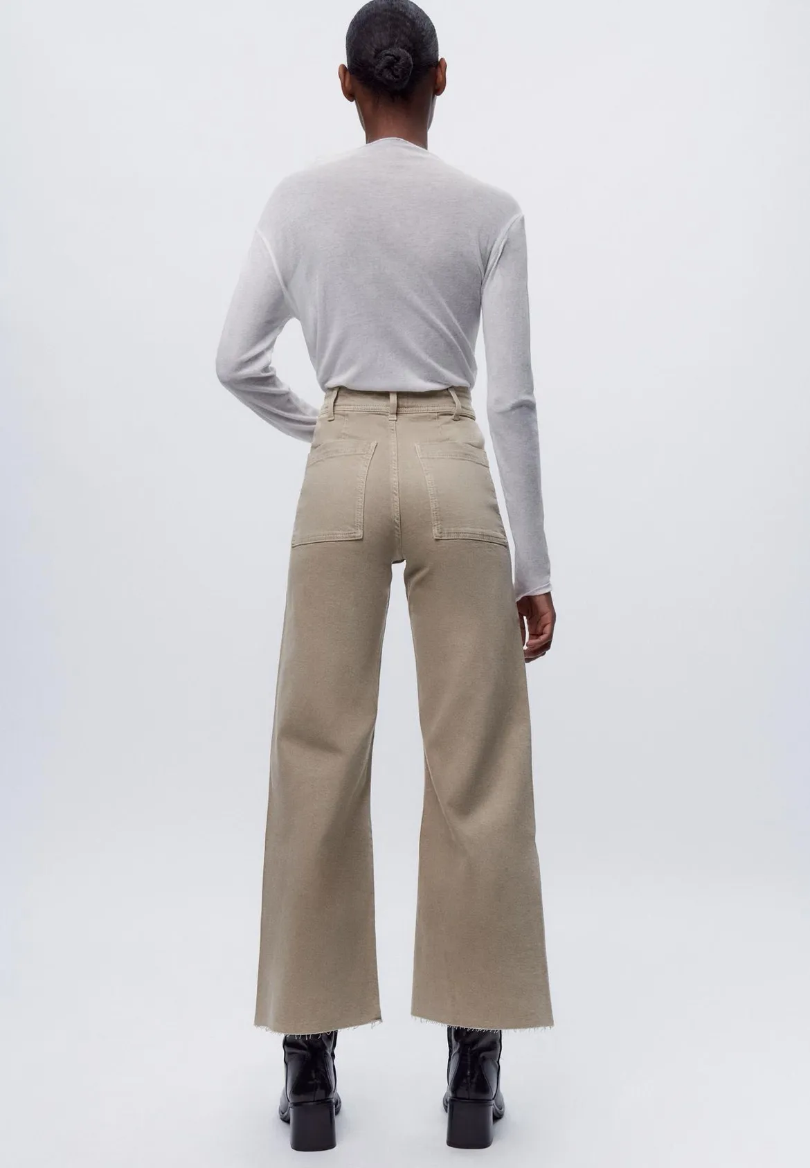 ZARA Marine Straight High Rise Jeans - Image 3