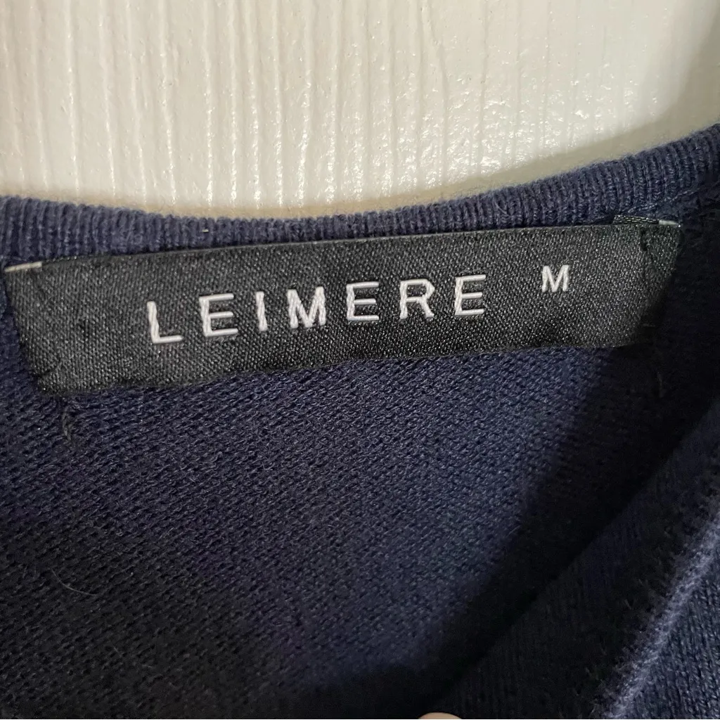 Leimere Navy Blue Cashmere Hampton Maxi Dress Size Medium dark academia preppy - Image 5