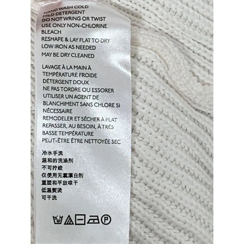 Free people solid gold rib knit mini skirt in ivory‎ size medium - Image 8