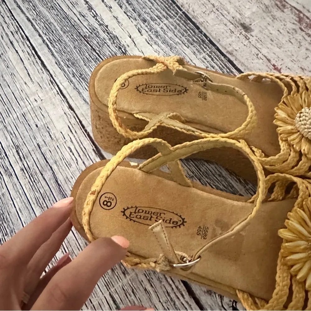 Vintage Lower East Side Flower Platform Sandals​ - Image 2