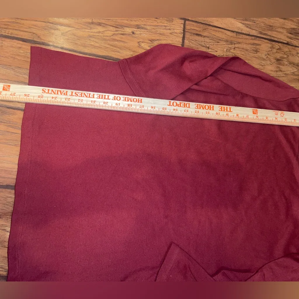 Croft & Barrow wine 3/4 sleeve top shirt tee with gold trim woman’s large NWT - Image 6