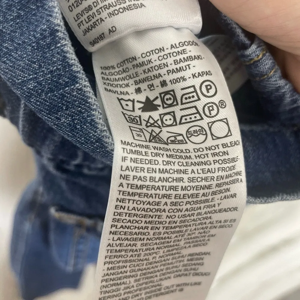 Levi's Jeans High Rise Paperbag Jeans size 28 Blue Denim Tapered‎ Relaxed Casual - Image 9