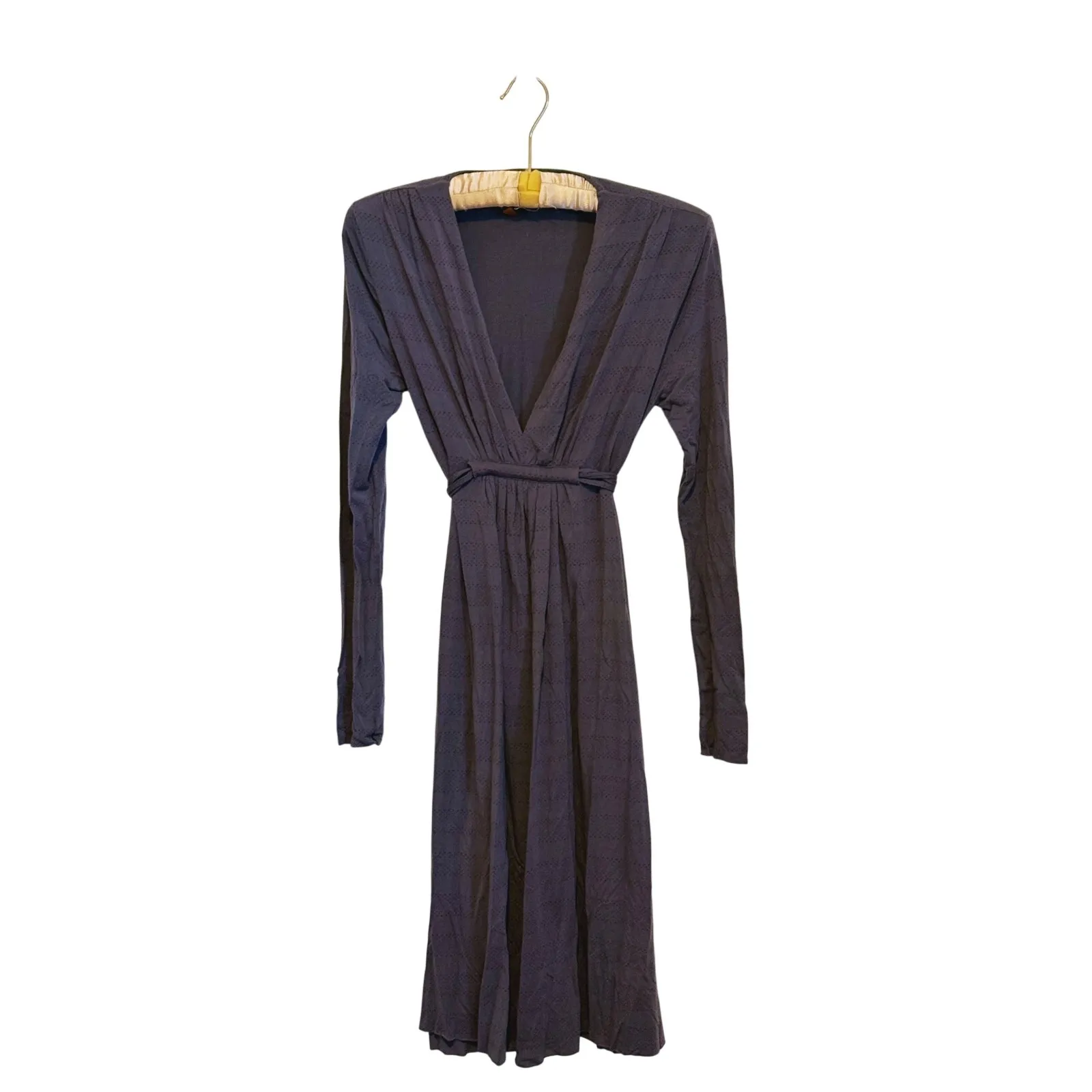 Rachel Pally Quiet Luxury Long Sleeve Midi Caftan Dress XS Gray Print Elegant - Image 2