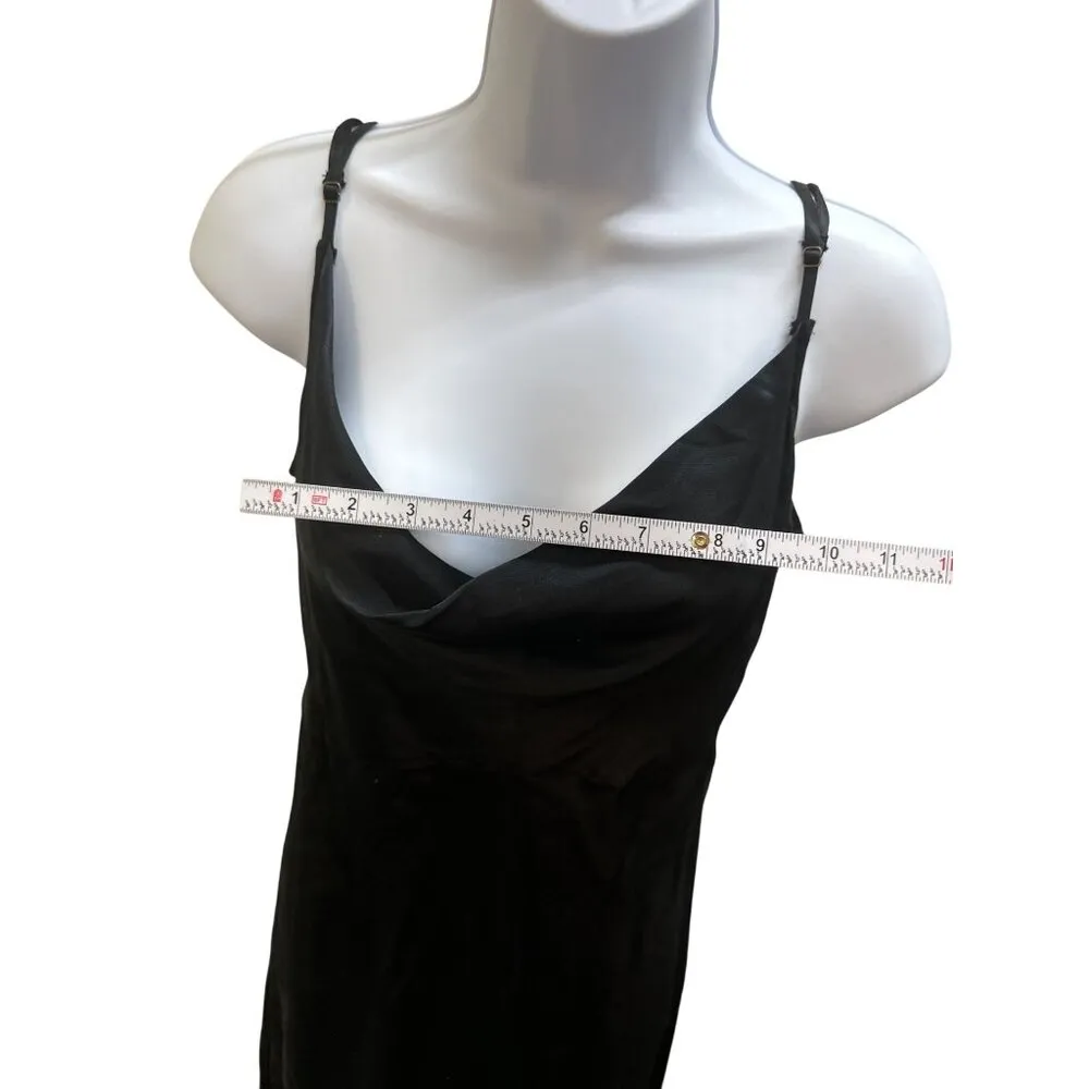 Black Cocktail Dress With Adjustable Straps & Cowl Neck Anthropologie Womens Siz - Image 6