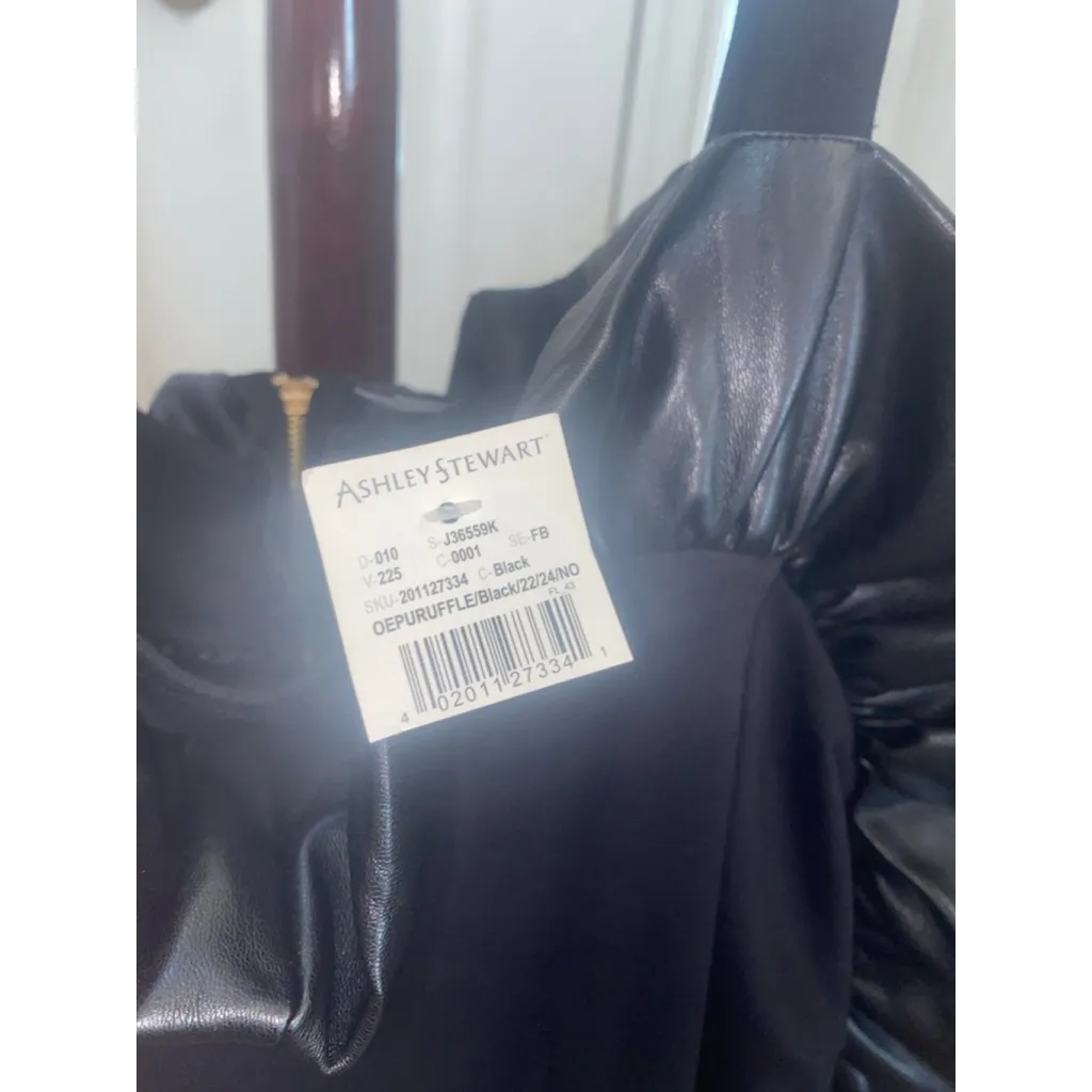 Women's ASHLEY STEWART Black Maxi Dress size 2x - Image 3