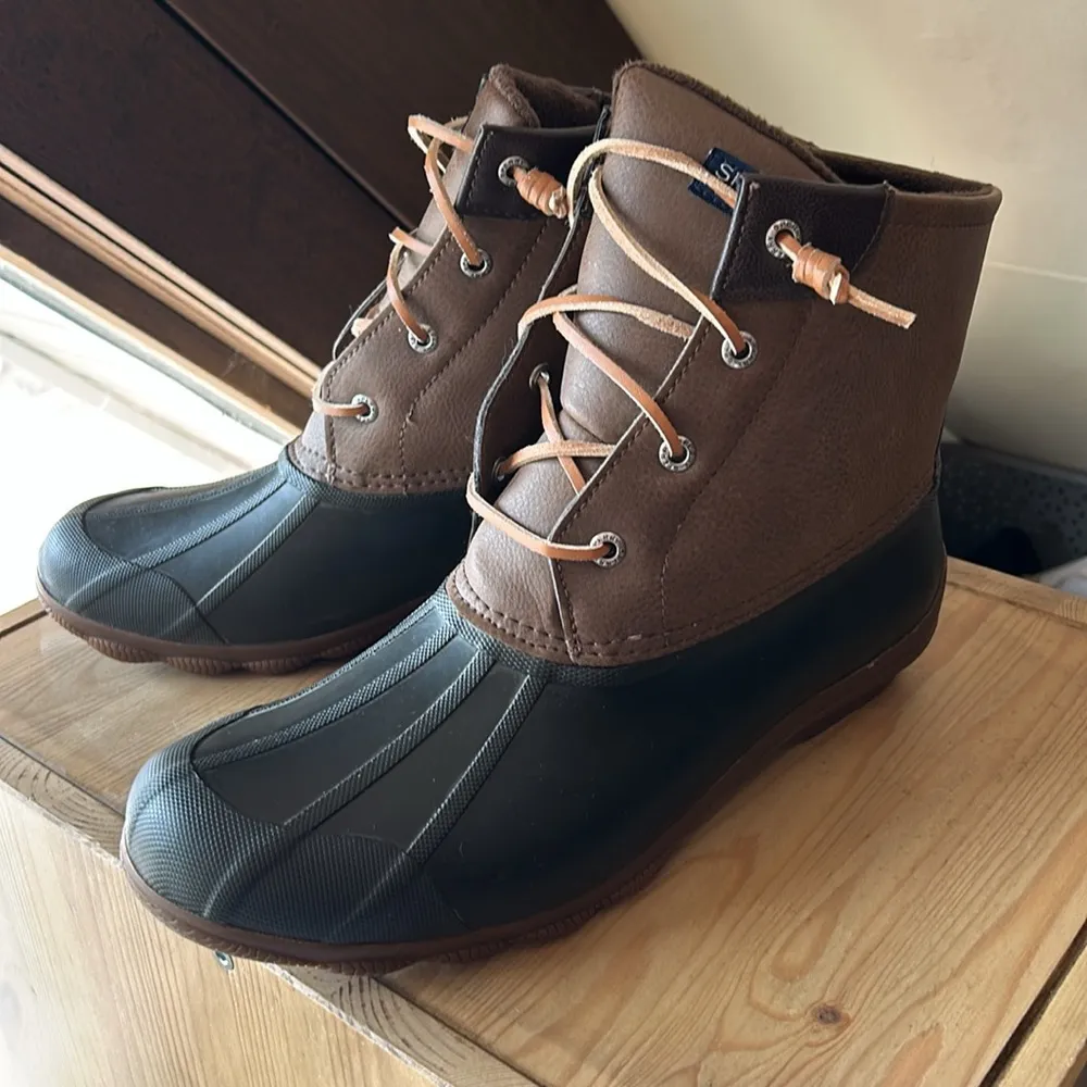 Sperry Syren Gulf Waterproof Duck Rain All Weather Boots in dark brown - Image 5