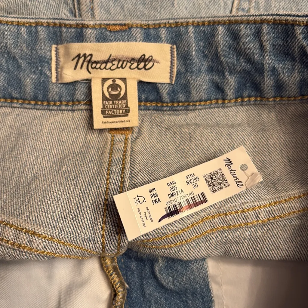 Madewell women’s The Curvy Perfect Vintage Jean Short in Foster Wash Size 30 NWT - Image 10