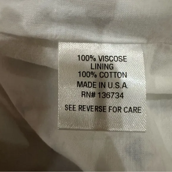 Persifor Clare White Navy Parasol Umbrella Print Flutter Sleeve Dress Large‎ - Image 11