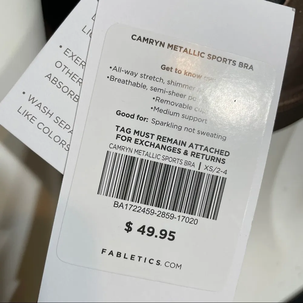 Fabletics Camryn Metallic Comfortable Sports Bra - Image 7