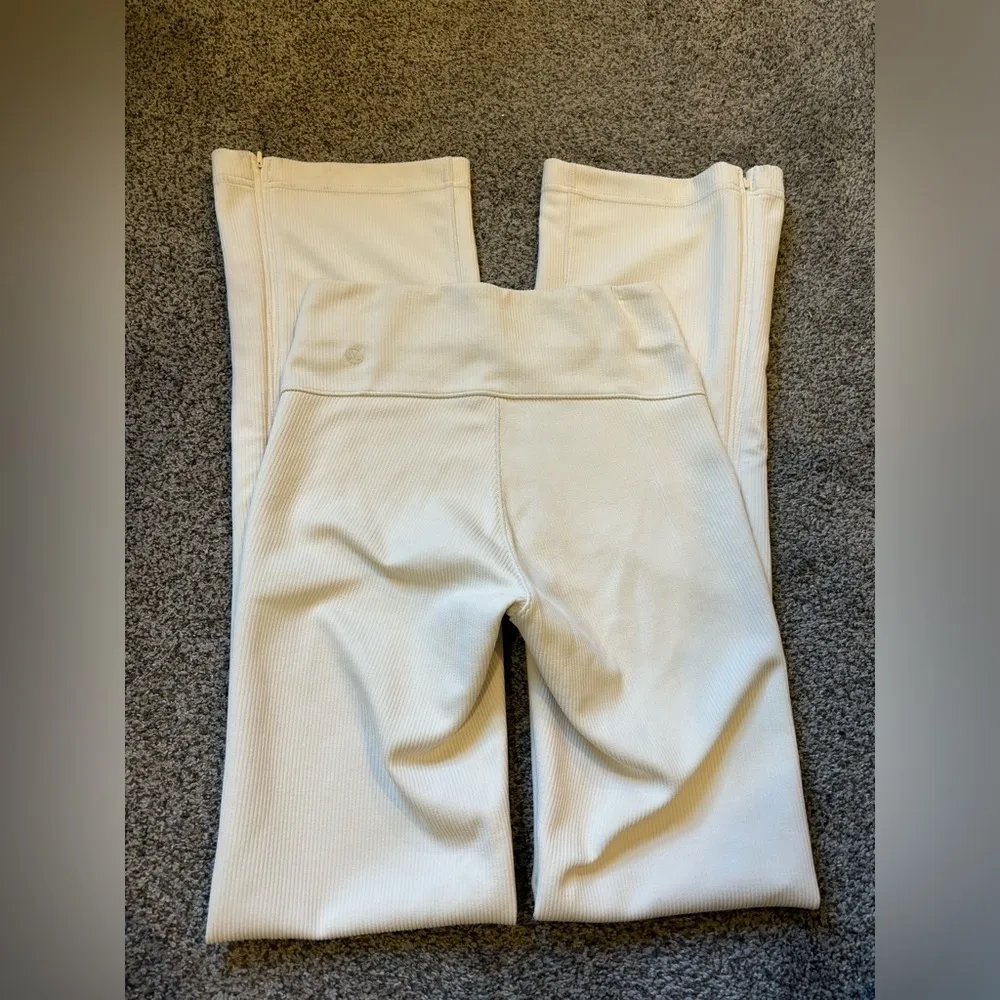 Lululemon Ribbed Softstreme Zip Flare Pants - Image 3