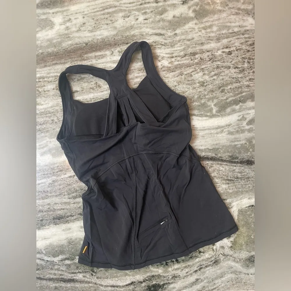 Lucy Black Athletic Tank Top — Padded Size M - Image 3
