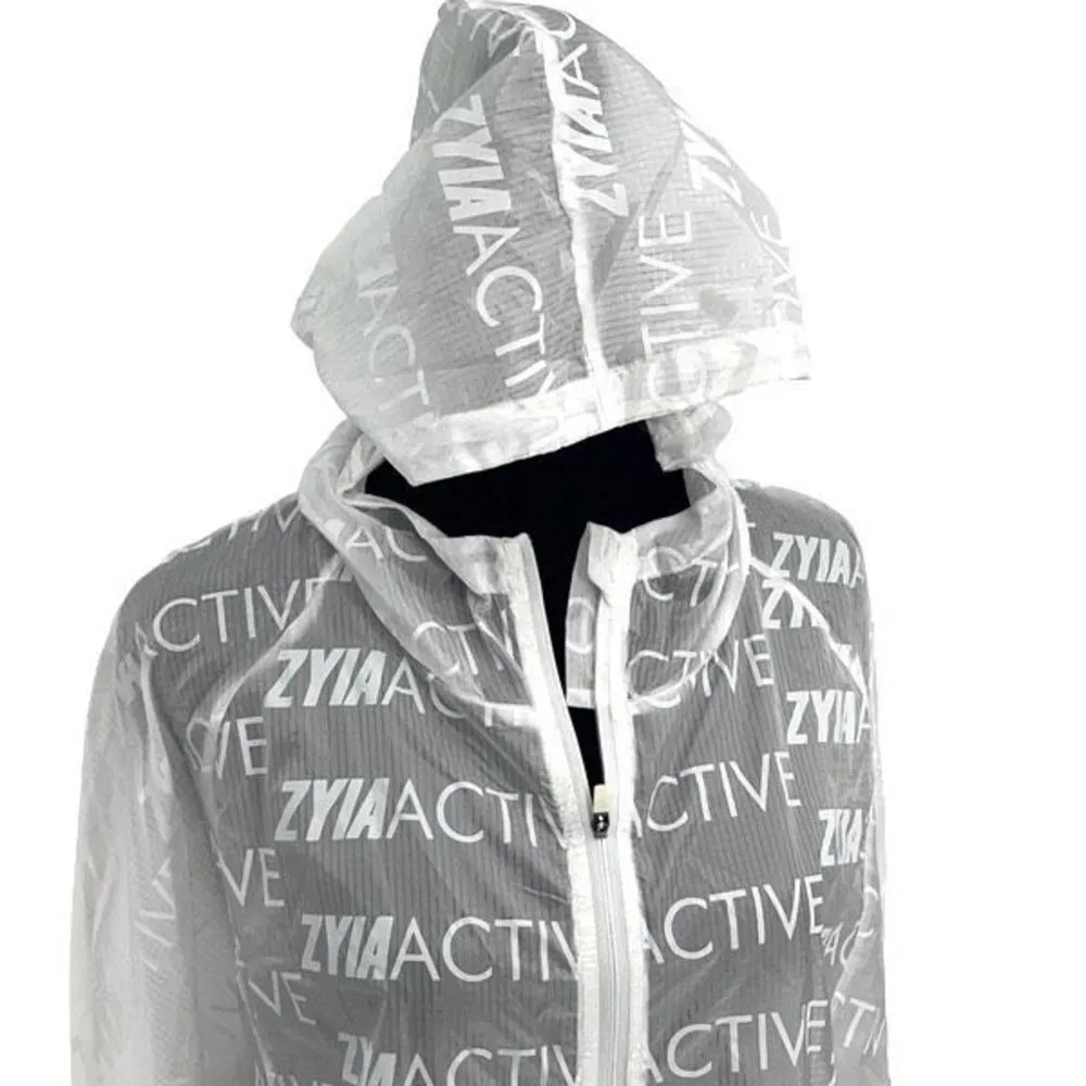 ZYIA Active‎ Womens Full Zip Packable Breeze Windbreaker Jacket White Medium NWT - Image 2