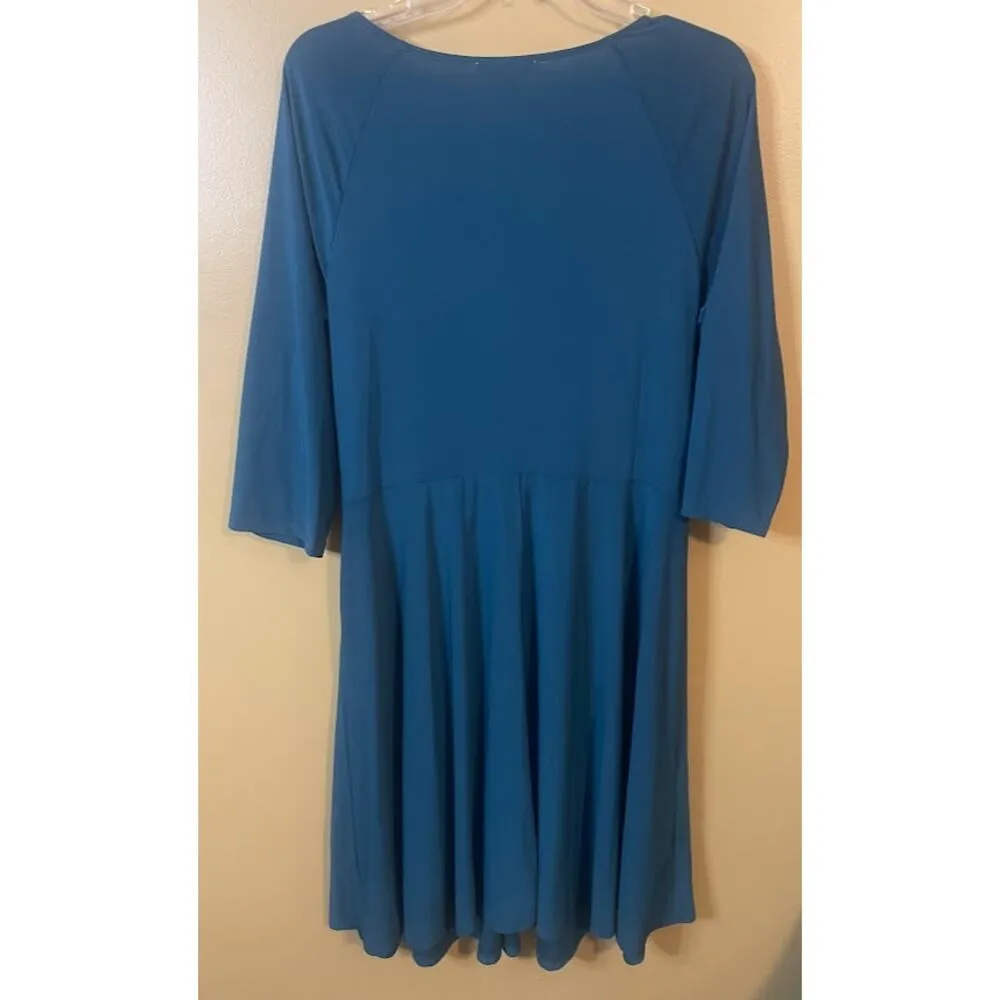 Love Squared Teal Knotted Bodice Fit & Flare Dress Size 1X NWOT - Image 5