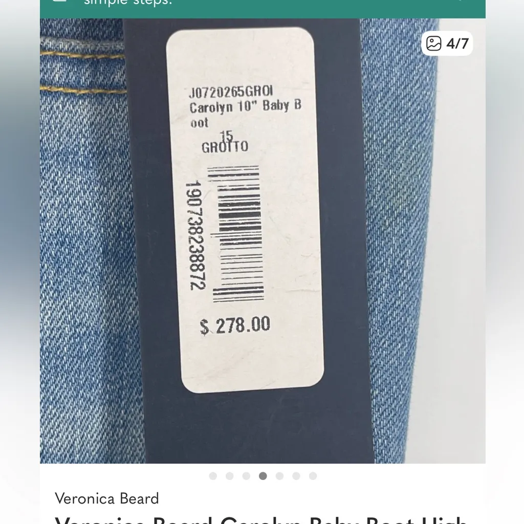 Veronica Beard  Medium Blue Boot Cut Jeans - Image 9