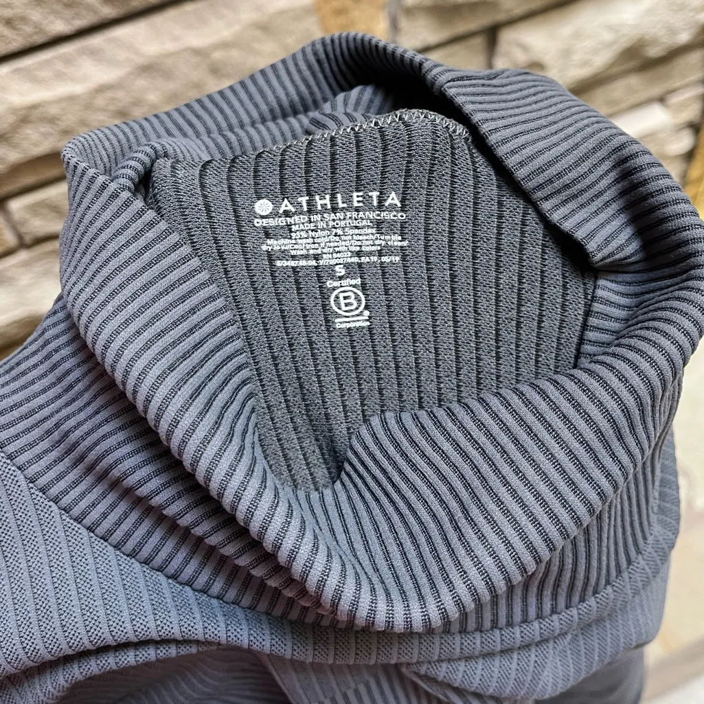 Athleta FLURRY BASE LAYER TURTLENECK Charcoal Grey Small - Image 5