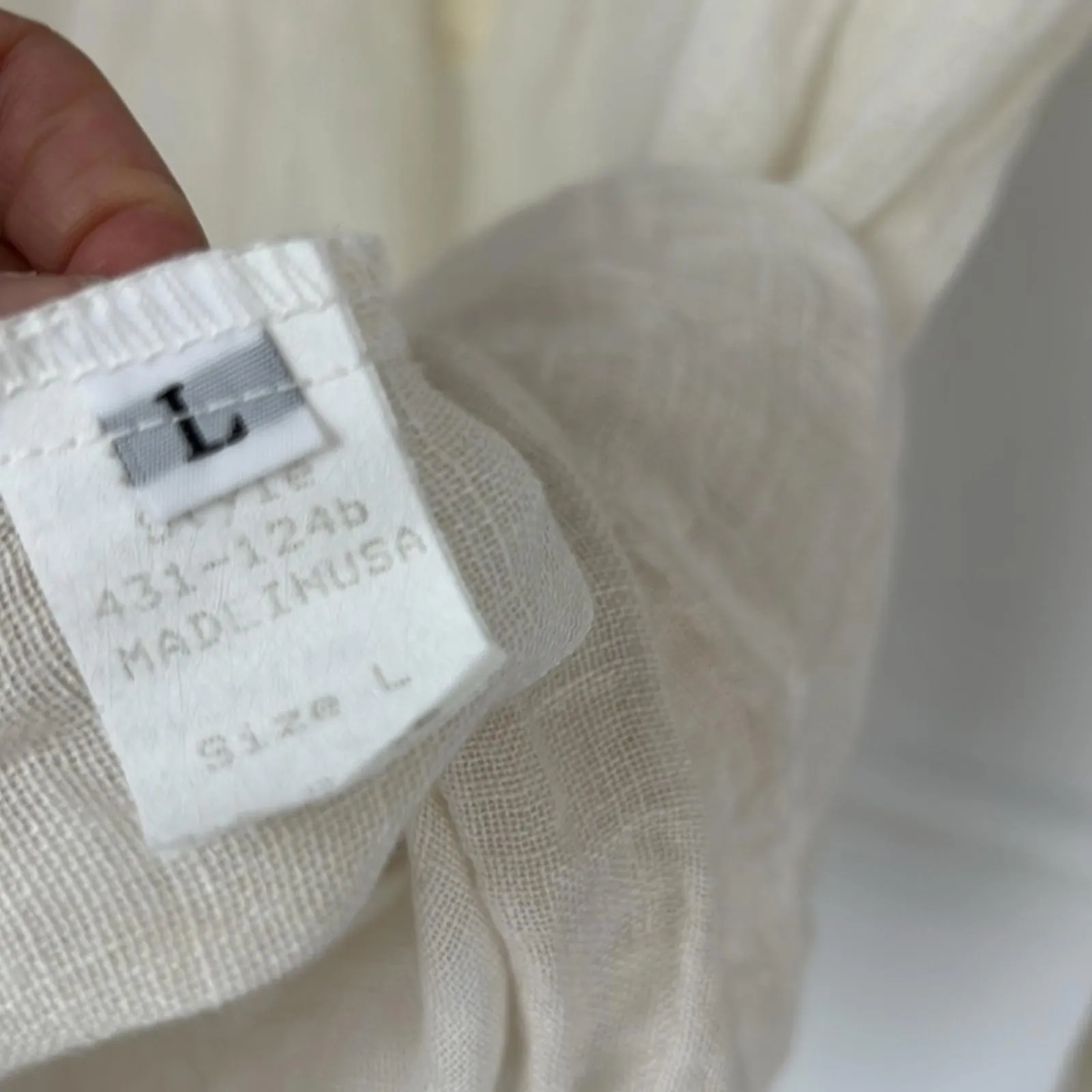 CP SHADES 100% Linen Cream Regina Long Sleeve Tunic Size L $245 [COPY] - Image 7