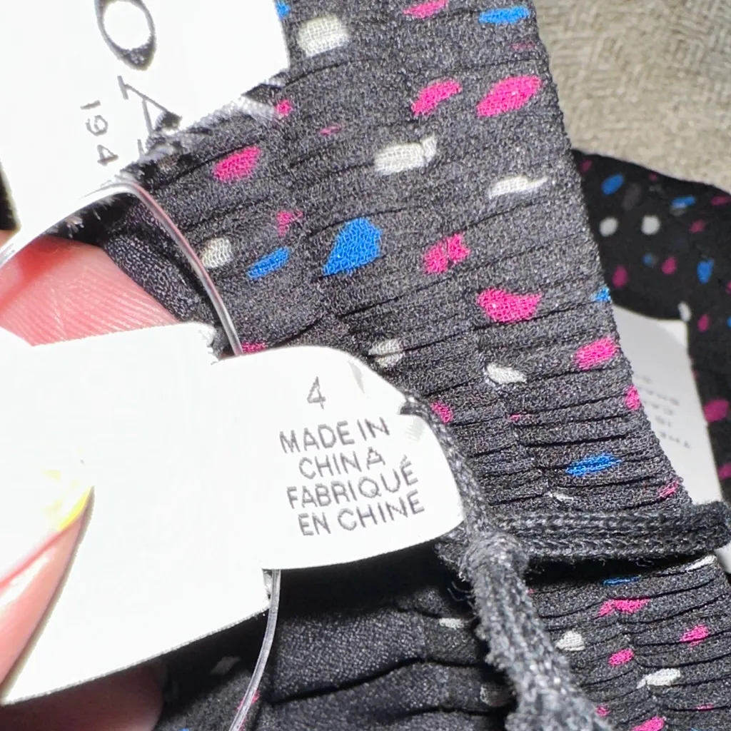 Coach Black Skirt with Multicolor Dots - Image 8