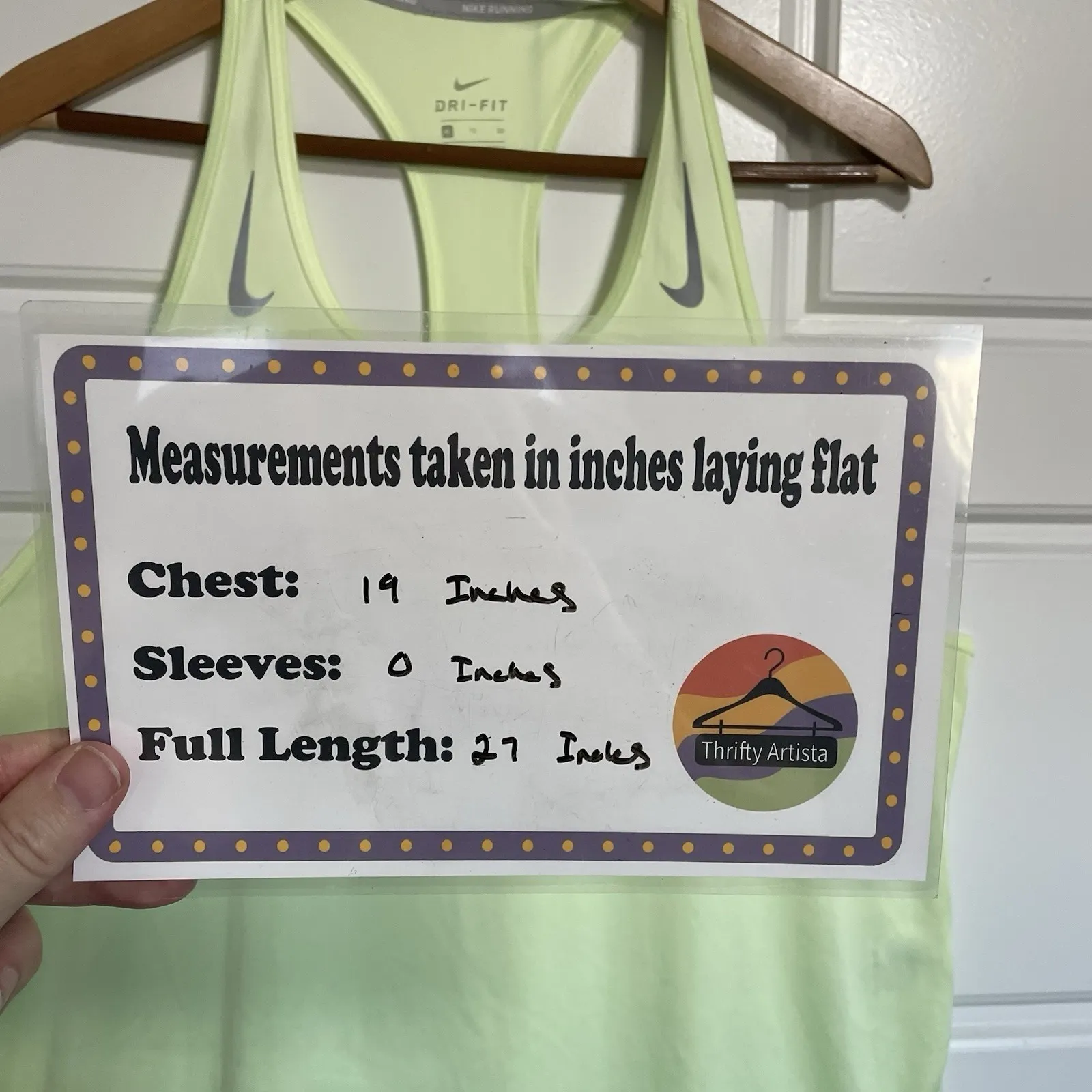 Nike Running Tank Top Womens XL Yellow Dri Fit Mesh Racerback Athletic‎ - Image 2