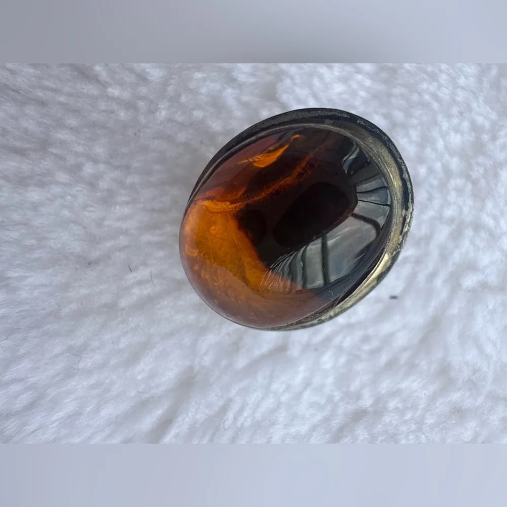 Necklace Kit Earrings Amber Pendant Necklace  Leather Cord  Boho Jewelry Yellow - Image 2