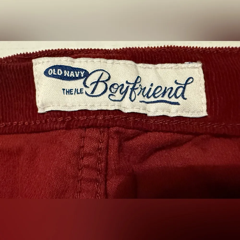 Old Navy Women Plus Rust/Dark Red NWT Corduroy Boyfriend Pants - Image 8