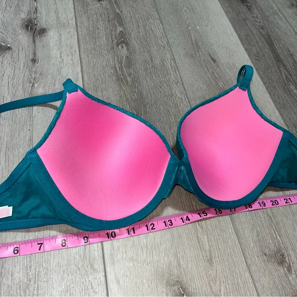 VS NWT Wear everywhere push-up Teal Lace Underwire Bra leopard 34 DD - Image 5