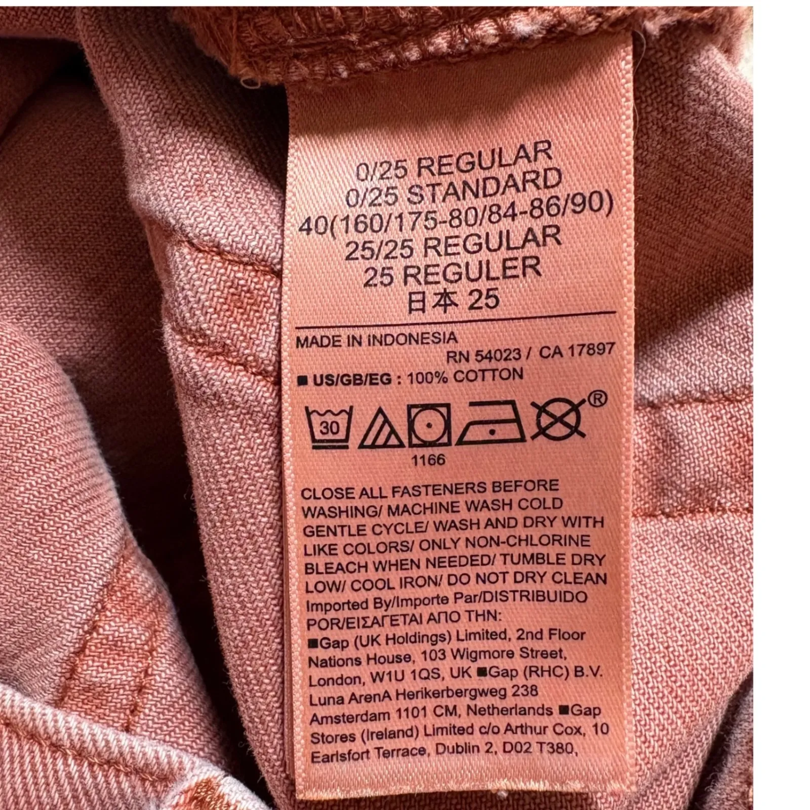 GAP High Rise Wide Leg Jeans Rose Mauve Color Size 0 25 - Image 7