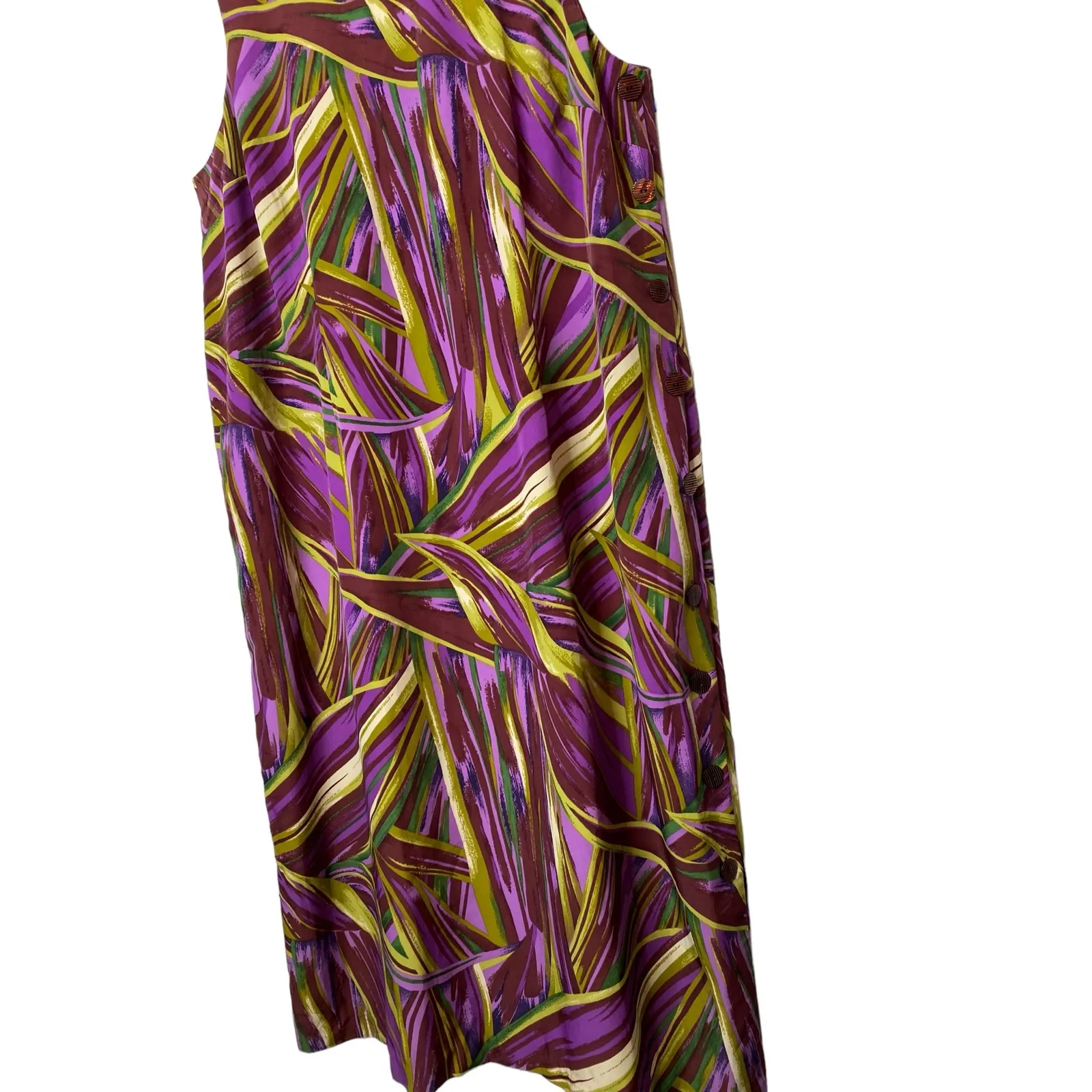 R&K Originals Vintage Sleeveless Midi Dress Purple Size 22W - Image 4