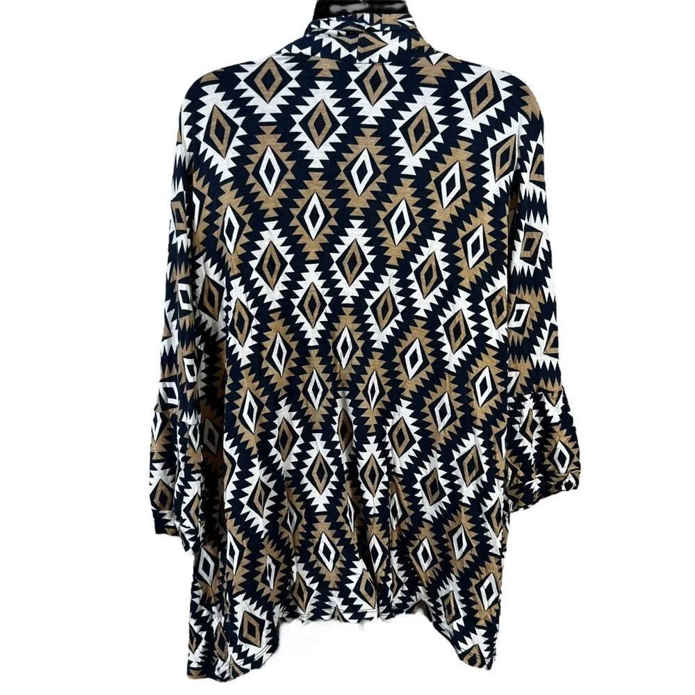Peach Love California Aztec Print Cardigan - Image 9