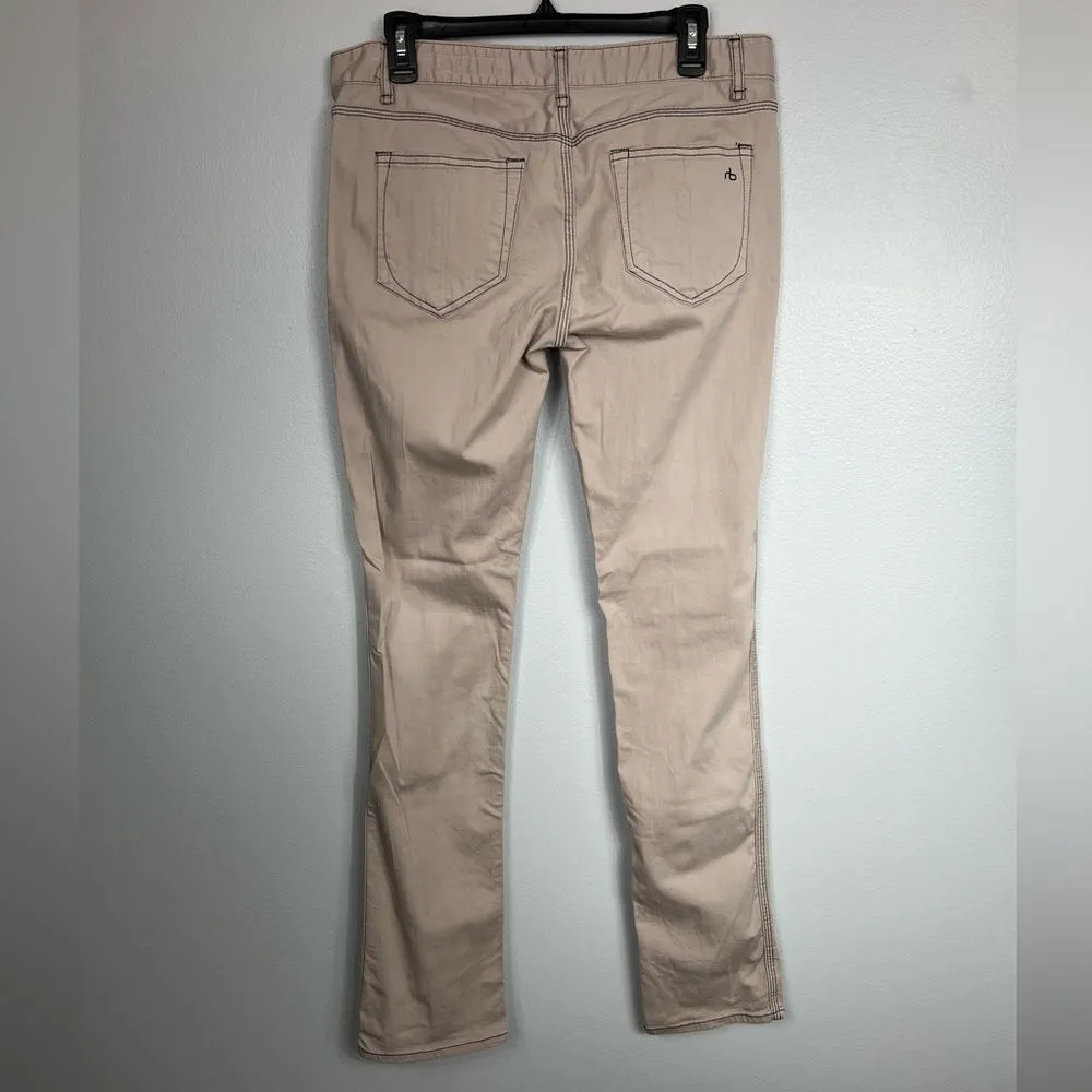 Rag & Bone Khaki Grey Skinny Jeans - Image 3