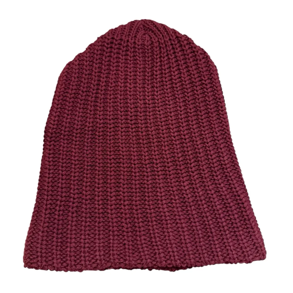 Love Your Melon 100% Cotton Burgundy Knit Winter Hat Excellent Condition- OS - Image 4