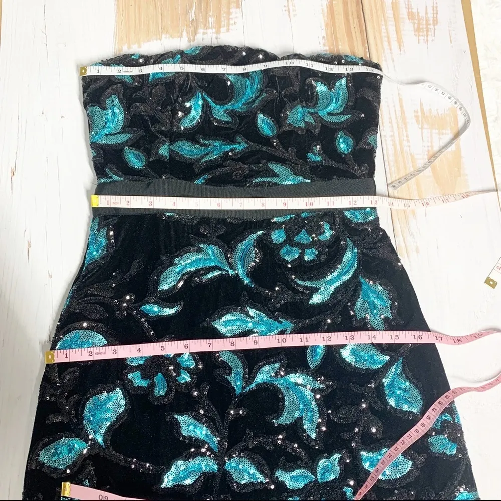 Sam Edelman Velvet Sequin Holiday Formal mini dress Size 0 - Image 4