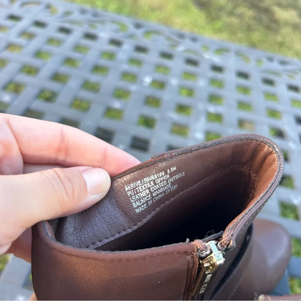 AK BY ANNE KLEIN WOMEN'S RIVE brown boots fall winter size 8.5 zipper casual‎ - Image 8