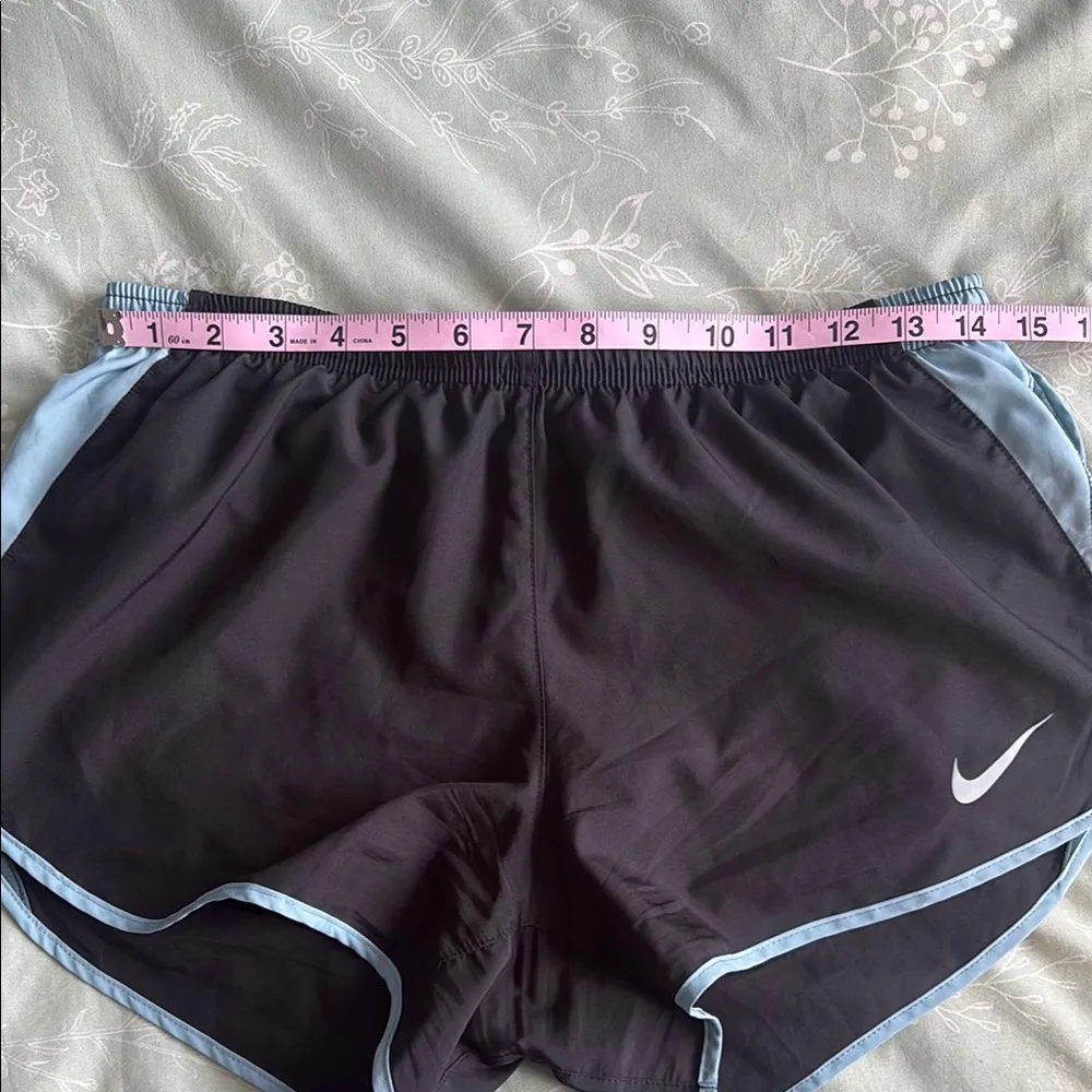 Nike Black & Light Blue Running Shorts - Image 3