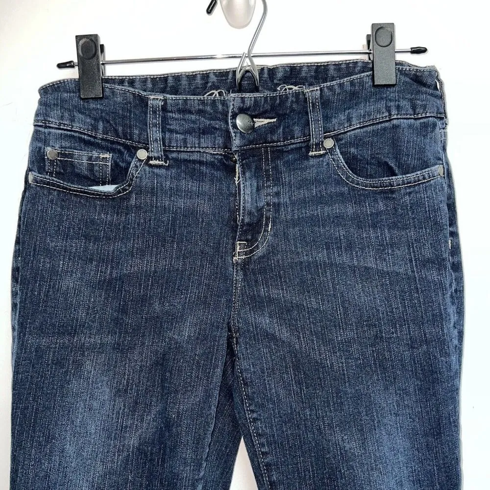 Gap Womens Premium Flare Dark Denim Blue Jeans Size 4 27 R Low Rise Stretch - Image 2