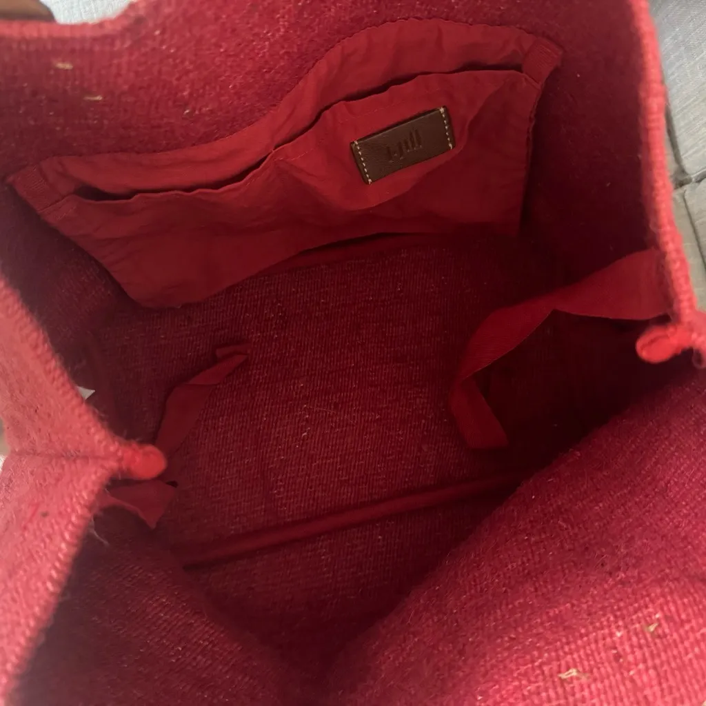 J. Jill Jute Market Tote Red - Image 6