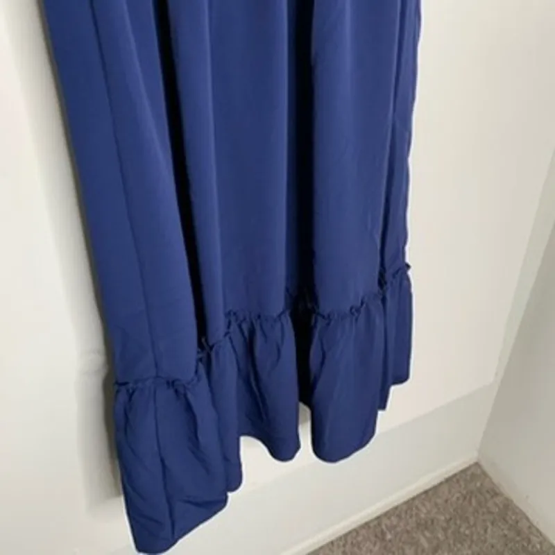 Hill House The Luisa Nap Blue Navy Crepe Dress Womens New Size XL - Image 16