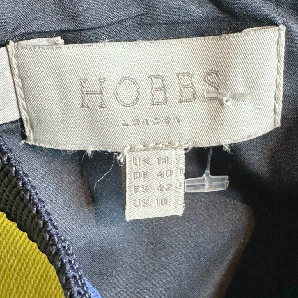 Hobbs London Sita Floral Navy Yellow White Multi Colored Shift Dress - Image 9