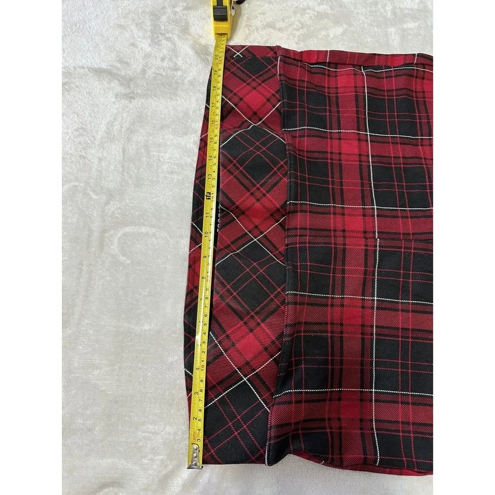 Torrid Womans Sz 4R Premium Ponte Red Plaid Pixie Pants Comfort NWOT - Image 7