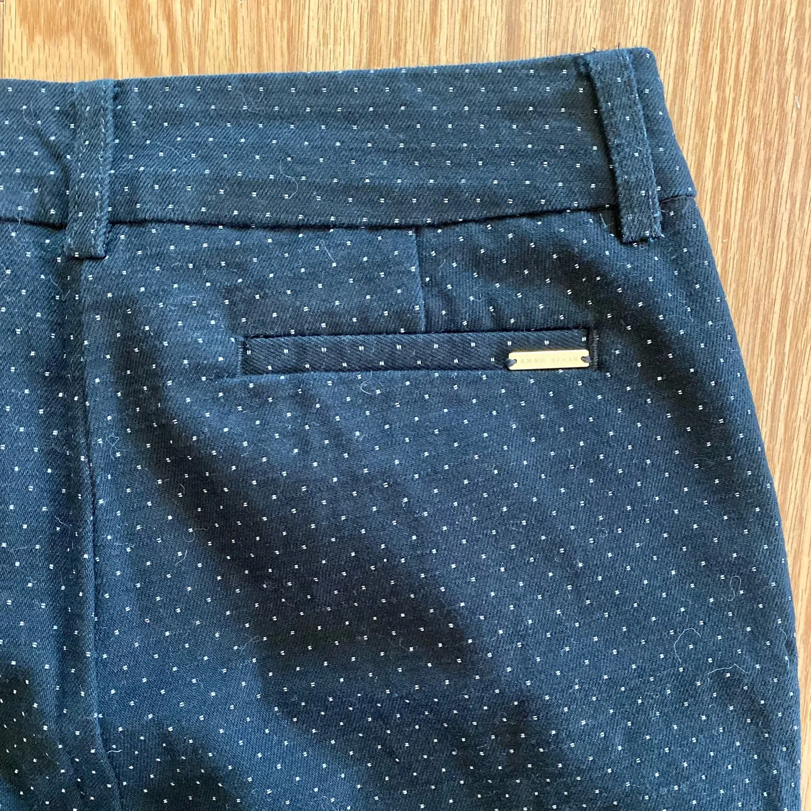 Anne Klein Slim Black White Polka Dot Chino Ankle Pants Womens 4 - Image 8
