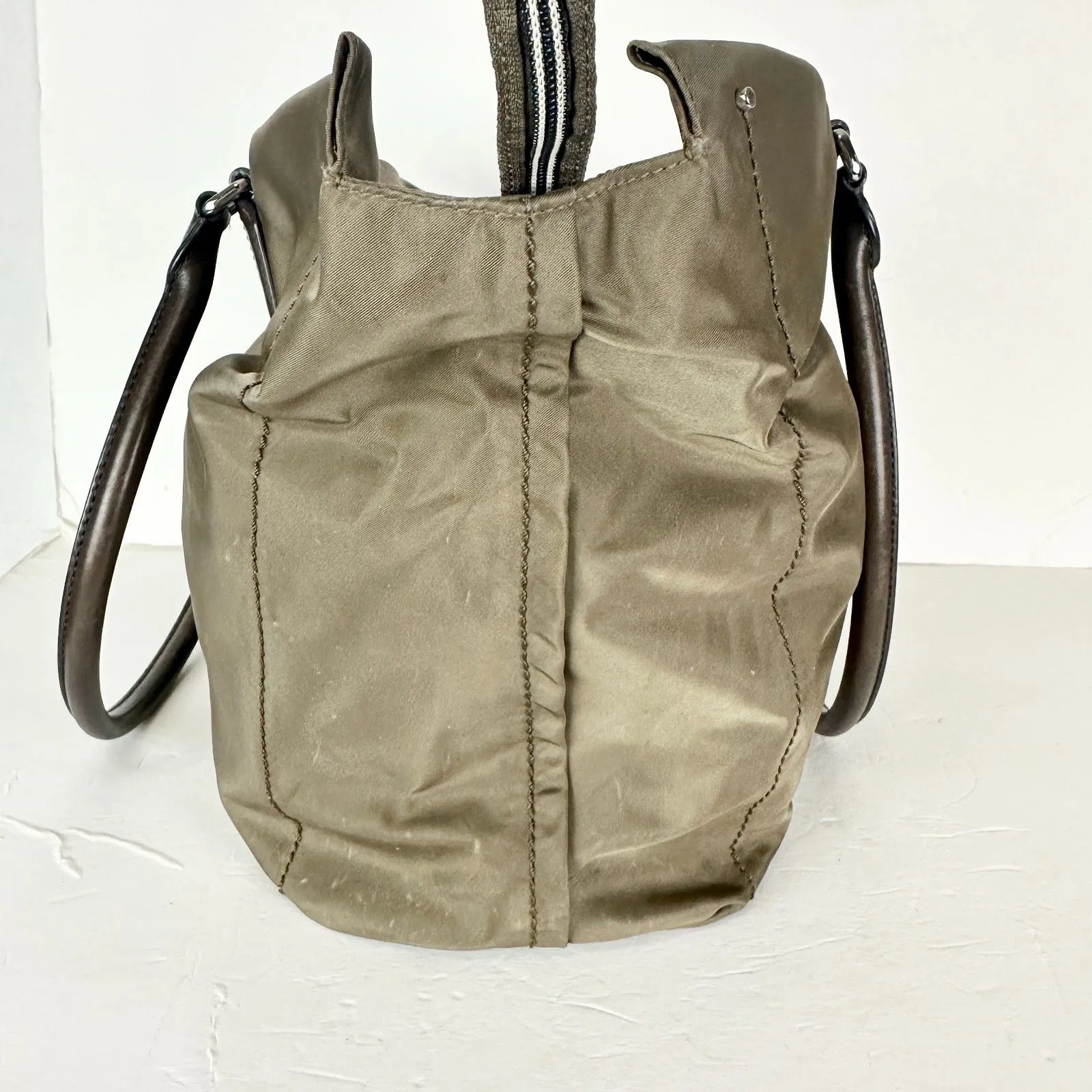 Tumi Voyageur Nylon Tote Bag Travel Business Shoulder Bag Carry On Brown - Image 3