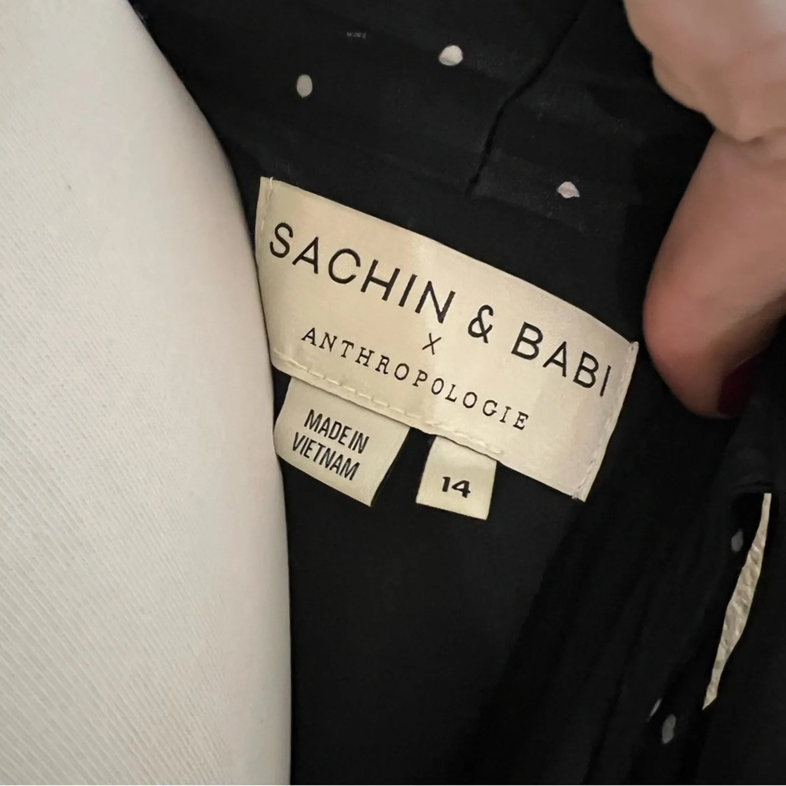 Sachin & Babi for Anthropologie polka dot halter tie flowy midi dress 14 - Image 9