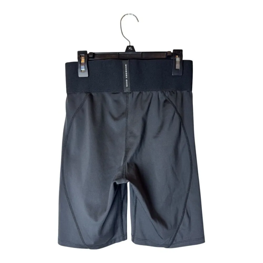 Good American Shorts Women Small Black Icon Core Bike Shorts Athletic Athleisure - Image 4
