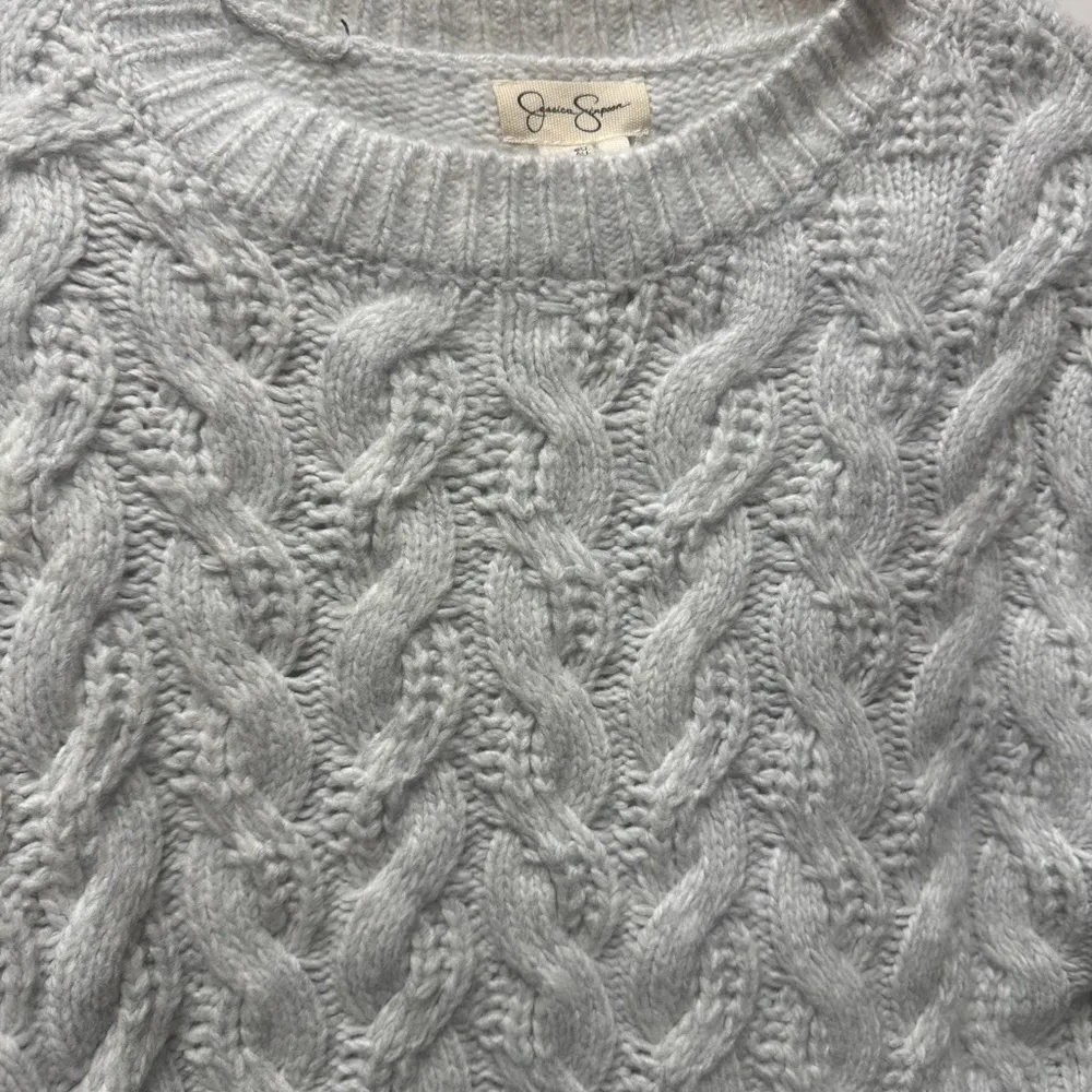 Jessica Simpson Gray Cable Knit Sweater - Image 2