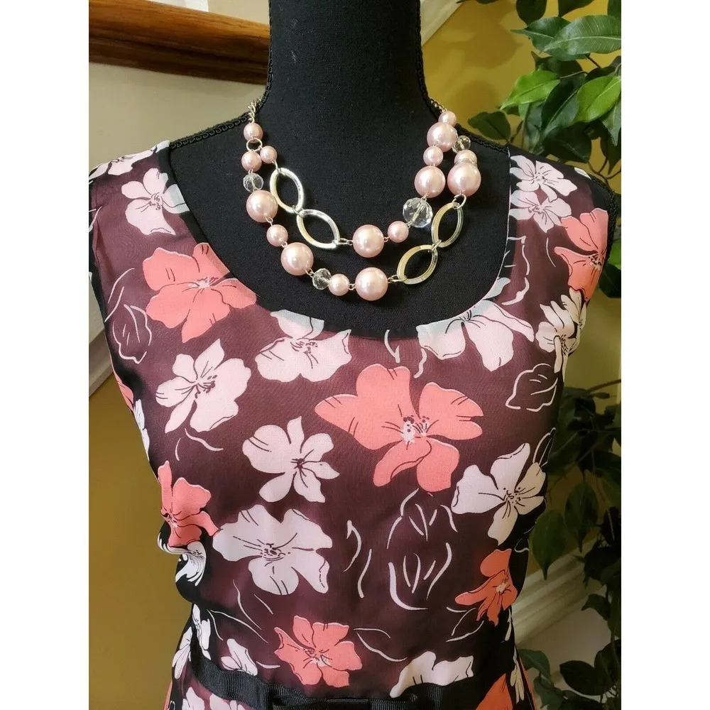 Componix Women's Sheer Lined Ruffle Wedding Dress Size L - Image 2