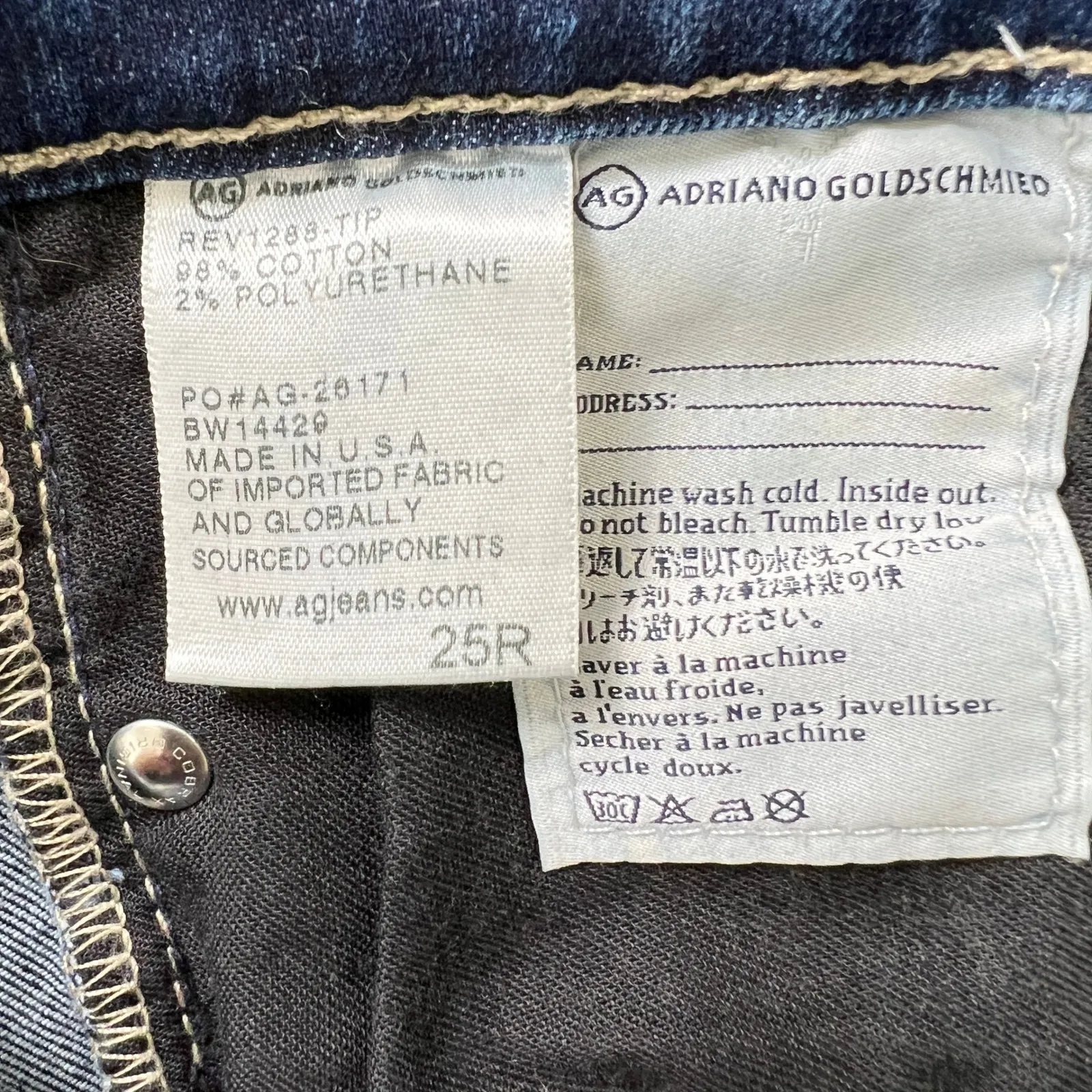 AG Adriano‎ Goldschmied The Legging Super Skinny Jeans 25R Stretch Denim USA - Image 5