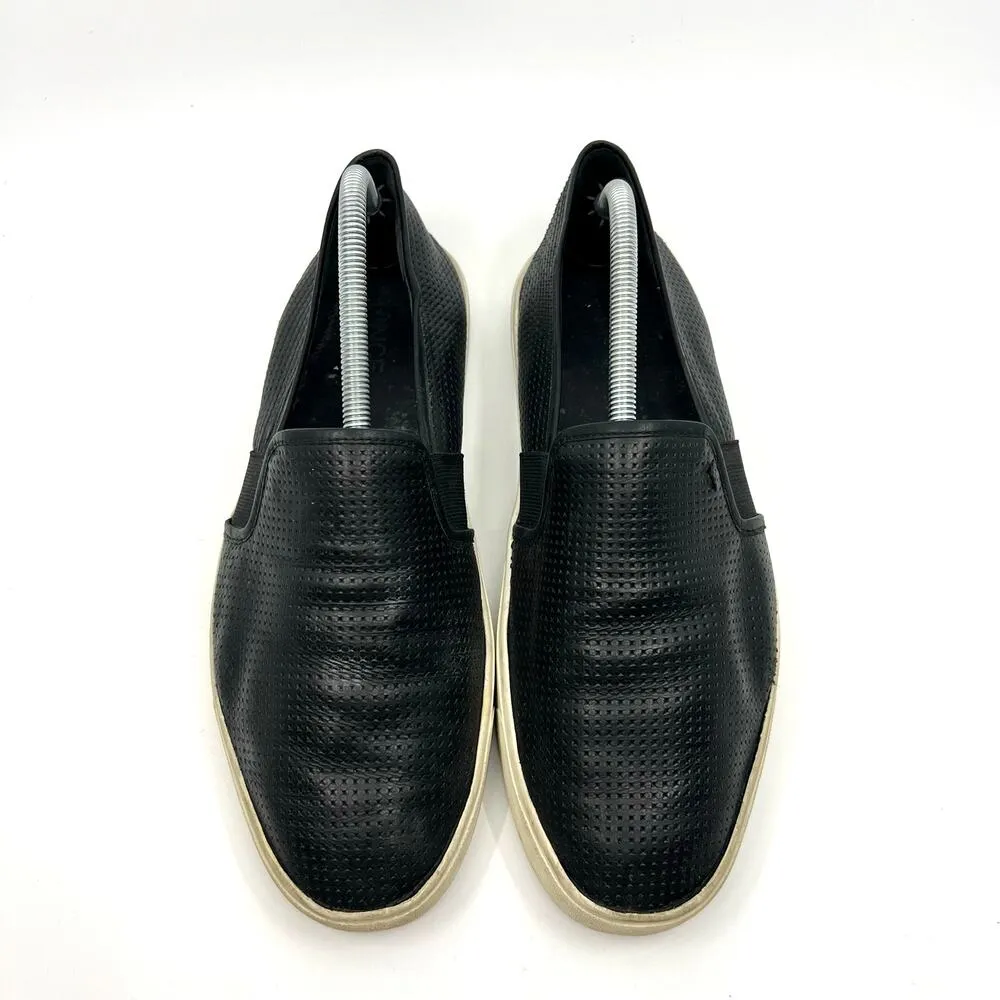 Vince Blair Black Perforated Leather Slip On Sneaker Women's 11 US - Image 5