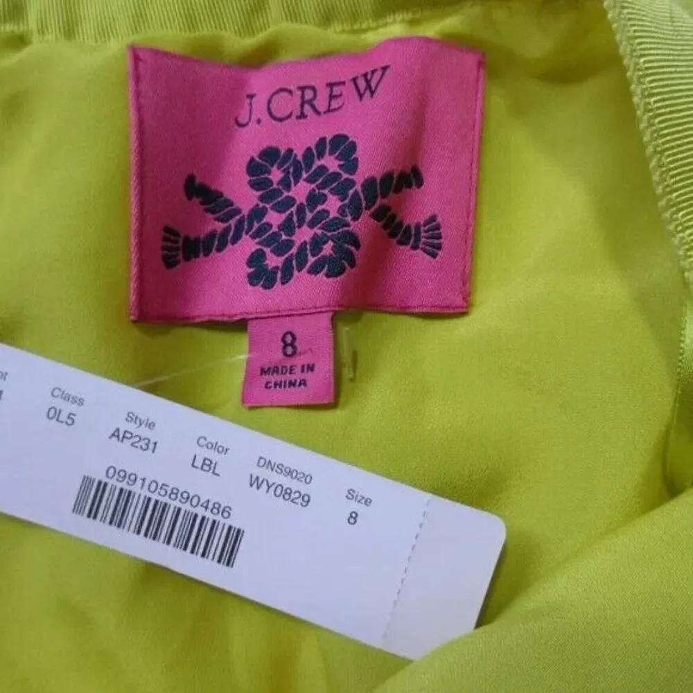 NWT J.Crew Tulle A-line Midi in Lemon Blue Metallic Glitter Dot Pleated Skirt 8 - Image 4