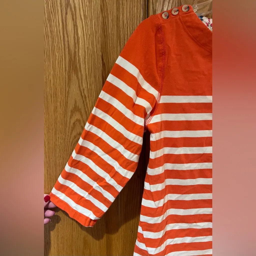 Maeve by Anthropologie Bonnie Striped Boatneck Button Detail Tee‎ Shirt Sz Small - Image 10