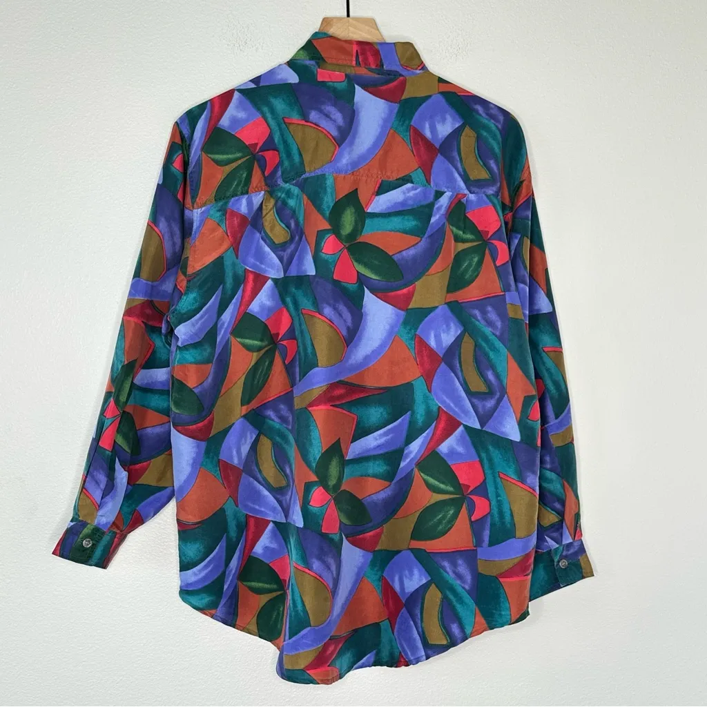 Vintage 80's 90's Kikomo Silk 100% Button - Image 7